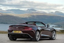 The 2015 Aston Martin Vanquish has a fully convertable roof
